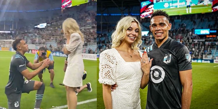 अमेरिकी फुटबॉलर ने रोमांचक अंदाज में गर्लफ्रेंड को स्टेडियम में किया प्रपोज