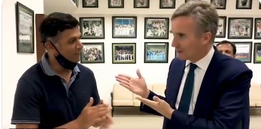 IND vs ENG: Rahul Dravid British High Commissioner को सीखा रहे नई भाषा, सोशल मीडिया पर वायरल हुआ वीडियो- India Tour Of England