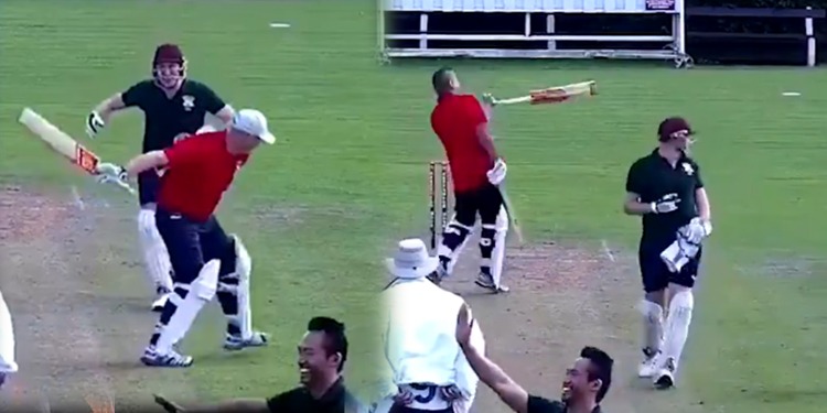 Cricket Viral Video- गुस्से में साथी खिलाड़ी के मुंह पर मार दिया बैट, भारतीय क्रिकेटर ने शेयर किया वीडियो