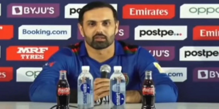 T20 World Cup: तालिबान से जुड़े सवाल पर Mohammad Nabi से उलझे पाकिस्तानी पत्रकार- Watch Video, AFG vs PAK, Afghanistan captain