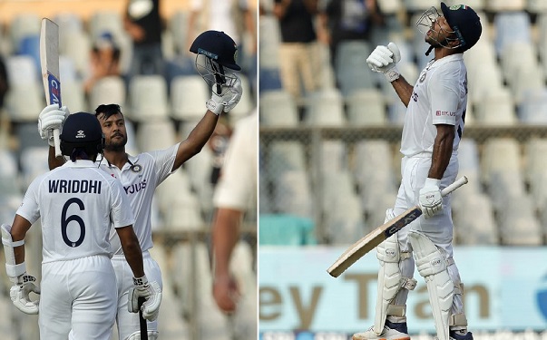 IND vs NZ 2nd Test: तस्वीरों में देखें पहला दिन, कैसे Mayank Agarwal ने David Warner style में मनाया जश्न, Virat Kohli, IND vs NZ pictures