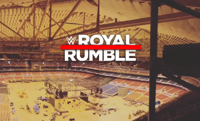 WWE Royal Rumble 2022 Stage: रॉयल रंबल पीपीवी की स्टेज के कंस्ट्रशन का फर्स्ट लुक आया सामने, यहां देखें वीडियो