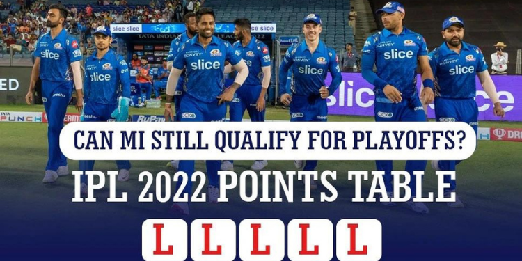 IPL 2022 Points Table: लगातार 5 हार के बाद भी क्या Mumbai Indians कर सकती है प्लेऑफ के लिए क्वॉलीफाई?- Check Out , IPL 2022 PLAYOFFS, MI