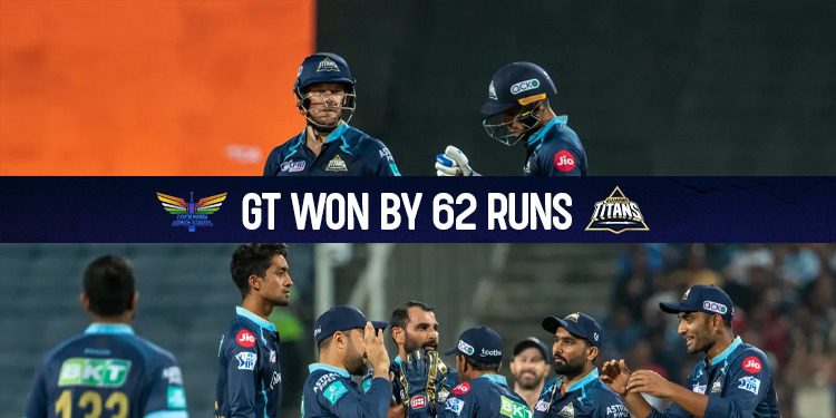 LSG vs GT Highlights: आईपीएल 2022 के प्लेऑफ में पहुंचने वाली पहली टीम बनी गुजरात टाइटंस, लखनऊ सुपर जायंट्स को 62 रनों से हराया