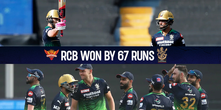 RCB Beat SRH, Highlights: आरसीबी ने 67 रनों से दर्ज की बड़ी जीत, वणिंदो हसरंगा ने लिया फाइव विकेट हॉल- Follow live updates