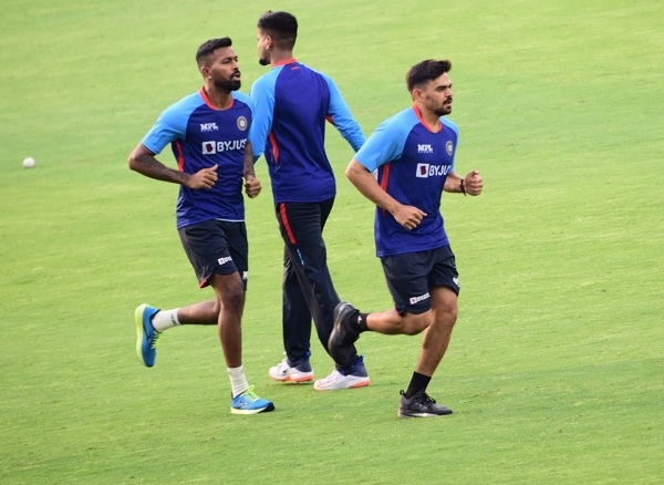 Indian Players Practice at Barabati Stadium