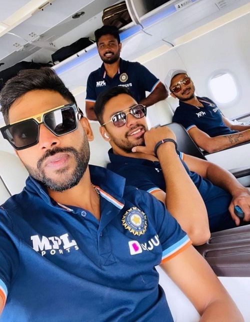 Indian Cricketers (Axar Patel, Mohammed Siraj, Avesh Khan, Sanju Samson)