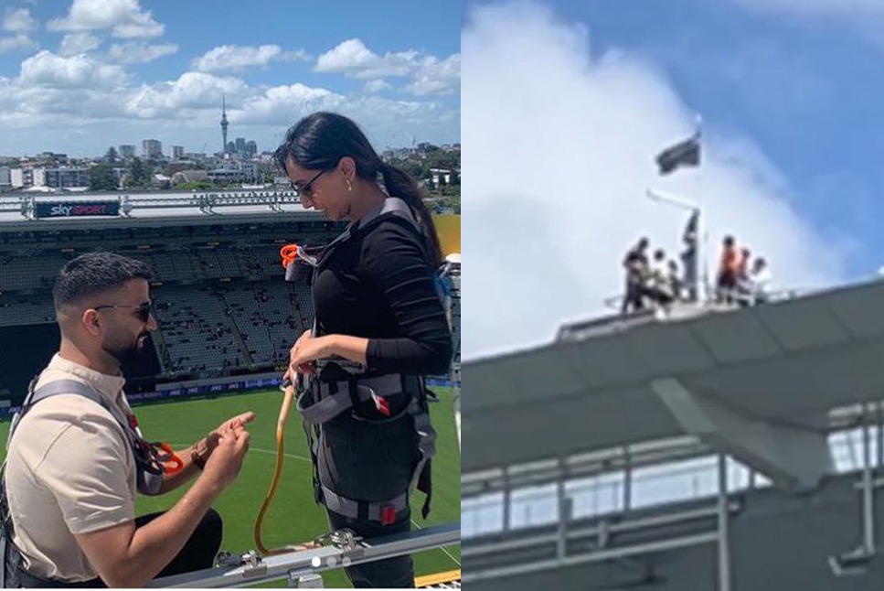 IND vs NZ: भारत- न्यूजीलैंड वनडे के दौरान ईडन पार्क की Rooftop पर चढ़ा प्रेमी जोड़ा, किया प्यार का इजहार- देखें तस्वीरें