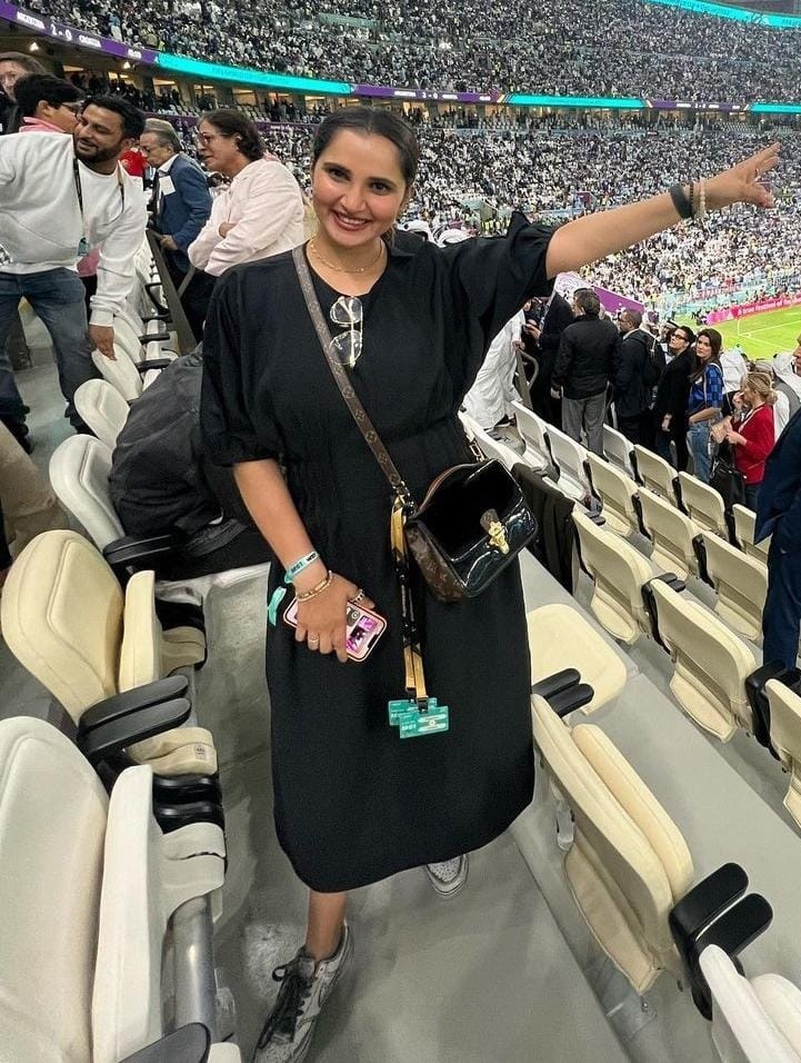 Sania Mirza at Fifa World Cup 2022 Semi Final