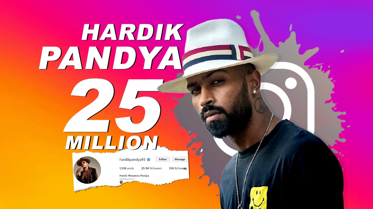 Hardik Pandya: हार्दिक पांड्या के नाम एक और उपलब्धि, 25 मिलियन इंस्टाग्राम फॉलोअर्स तक पहुंचने वाले दुनिया के सबसे युवा क्रिकेटर बनें