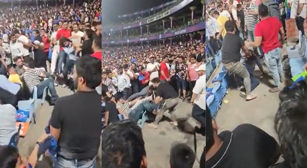 DC vs SRH मैच के दौरान दिल्ली में फैंस के बीच हुई हाथपाई, वीडियो हो रहा है वायरल